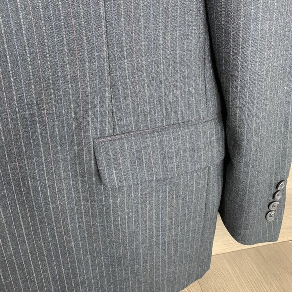 Daks London New York Mens See Desc. for Meas. Charcoal Grey w Pinstripes 2 piece - Picture 4 of 16